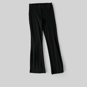 Black Garage Flair Pants With Slit